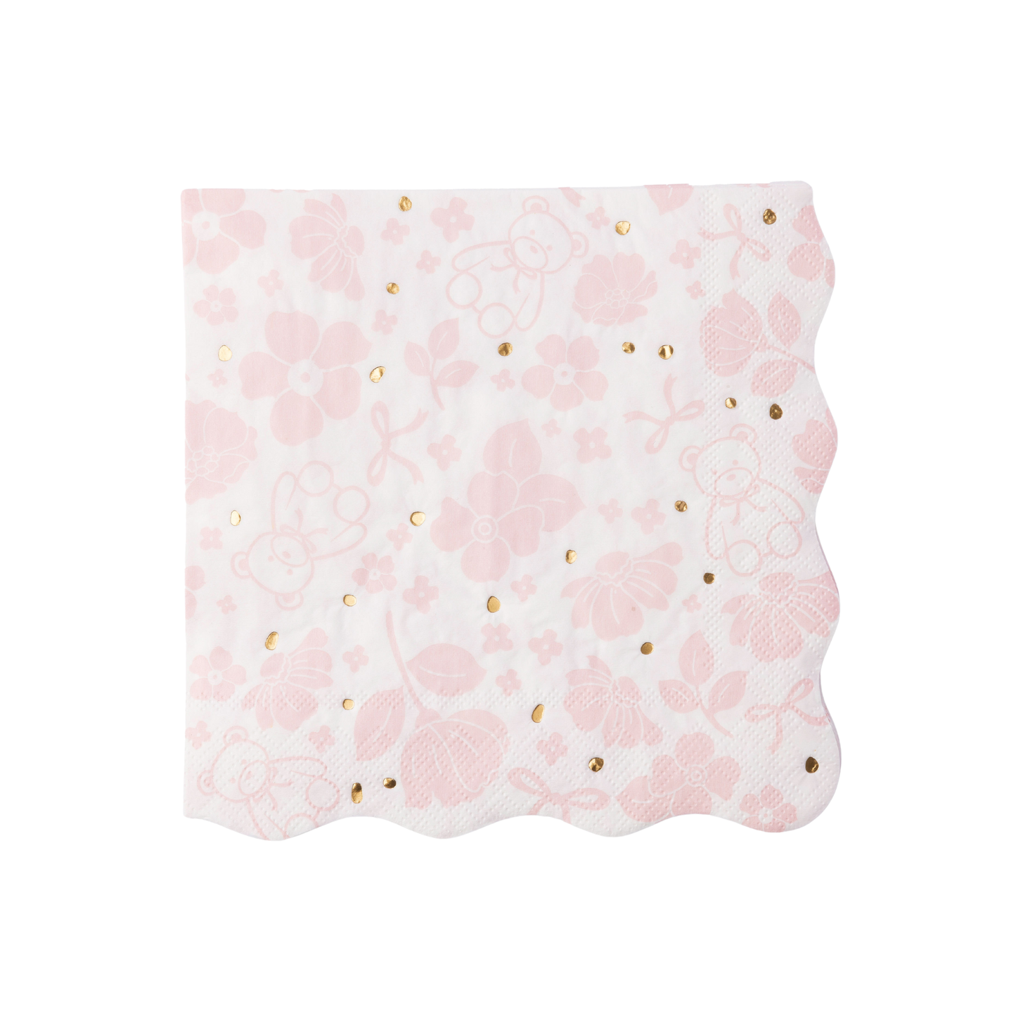 Emma Bear Pink Large Napkins