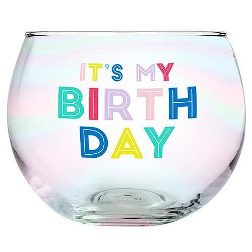 "It's My Birthday" Roly Poly Wine Glass