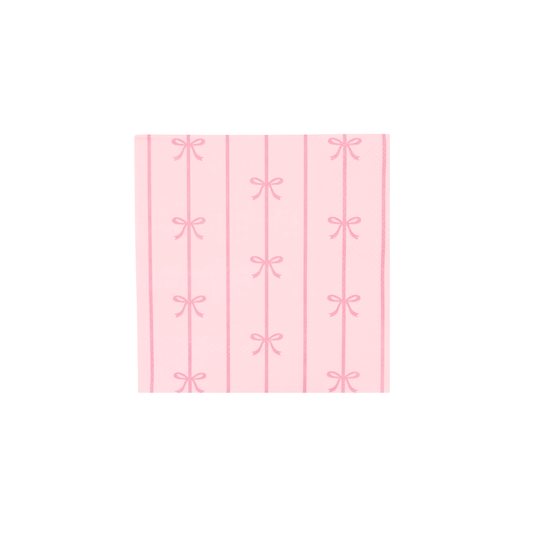 Petal Pink Signature Bow Cocktail Napkins