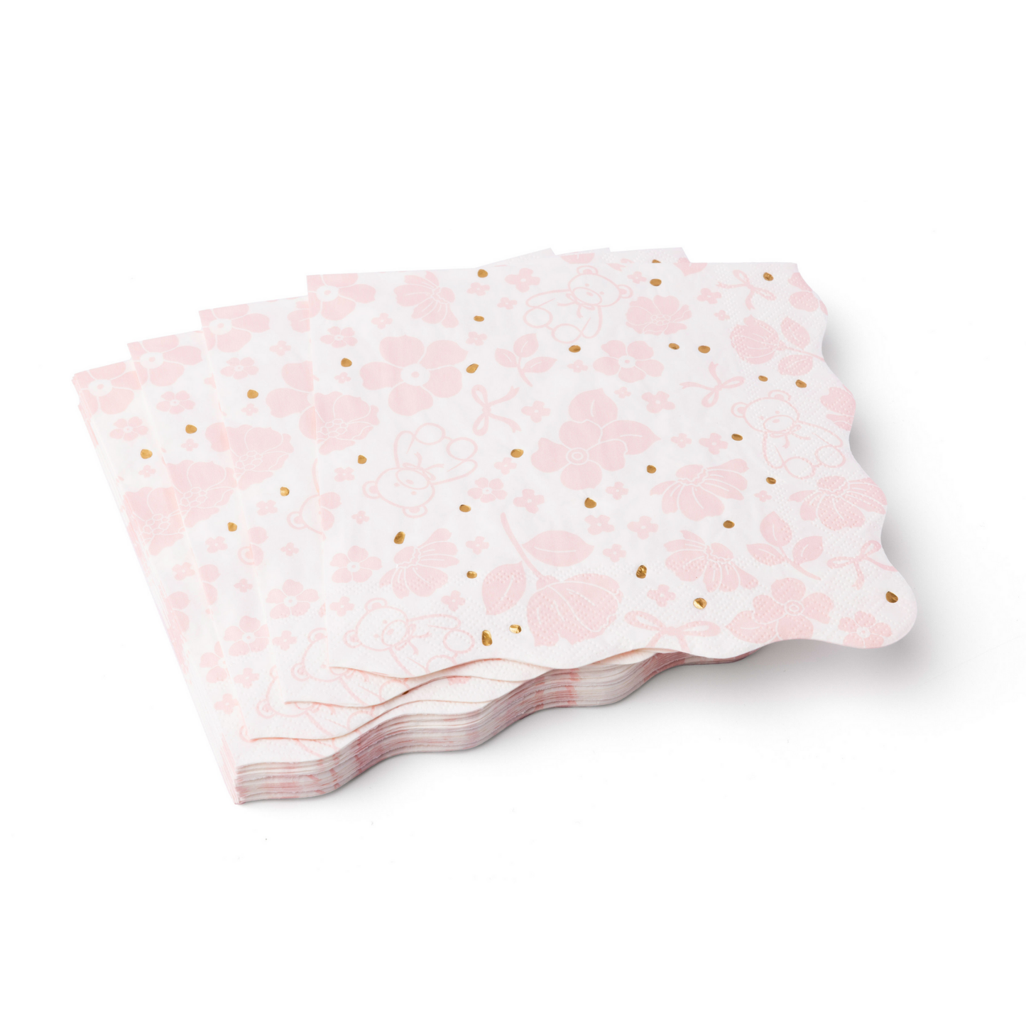 Emma Bear Pink Large Napkins