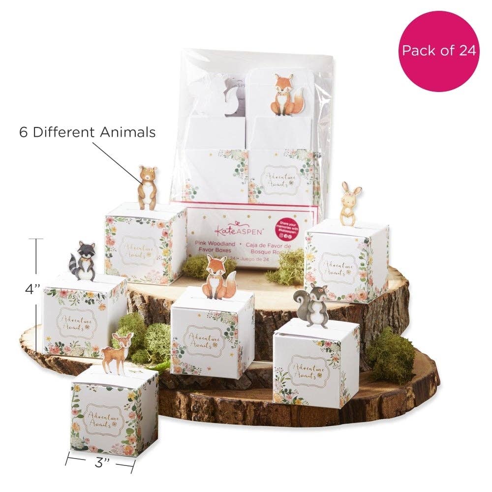 Woodland Baby Favor Box - (Set of 24)