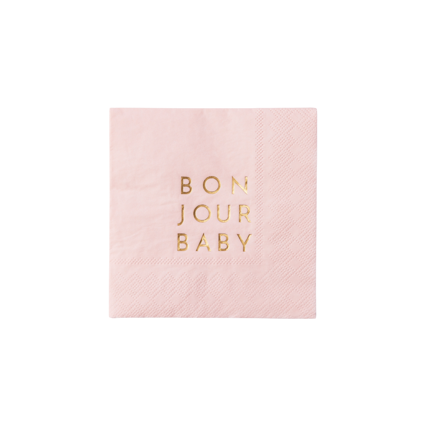 Bonjour Baby Petal Pink Cocktail Napkins