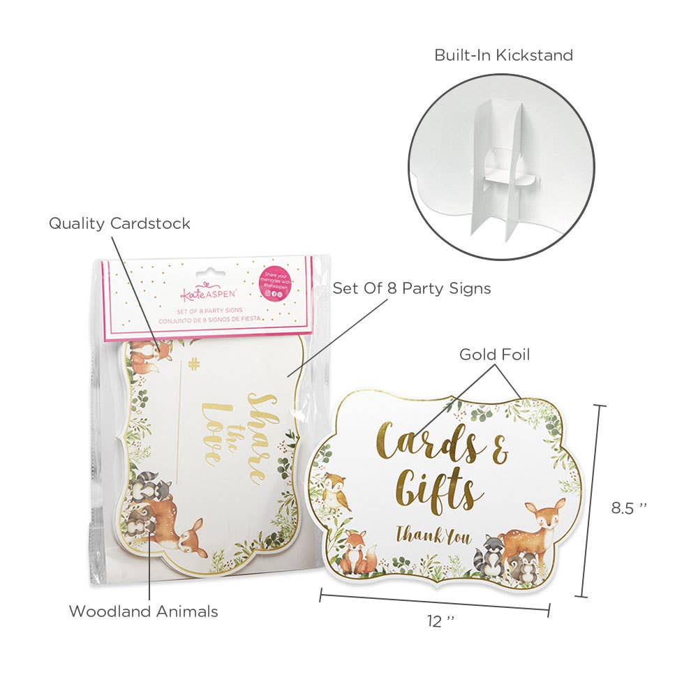 Woodland Baby Décor Sign Kit (Set of 8)