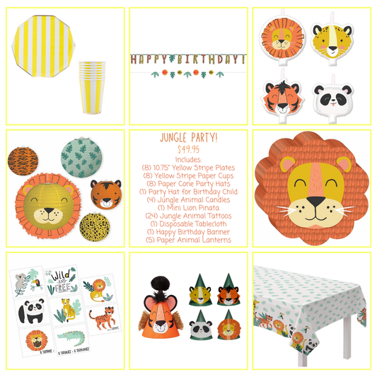 Jungle Animal Party Kit