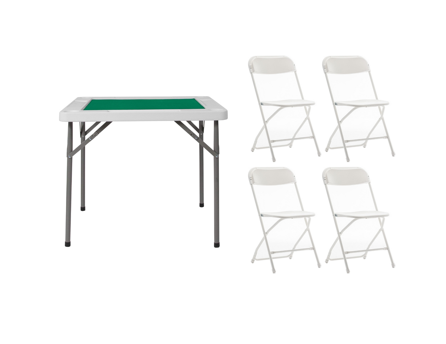 Gaming Table & 4 Folding Chairs - Rental
