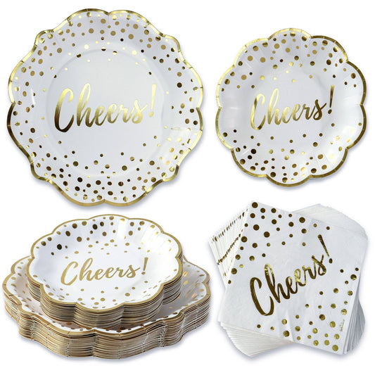 Cheers 72 Piece Party Tableware Set (24 Guests)