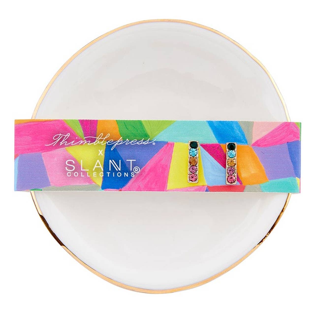 Earrings + Trinket Dish Gift Set - Happy Birthday