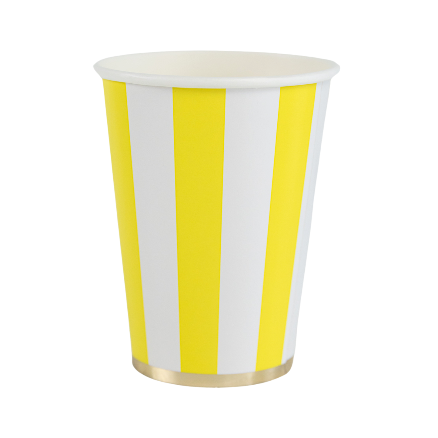 Soleil Yellow Cabana Stripe Cups