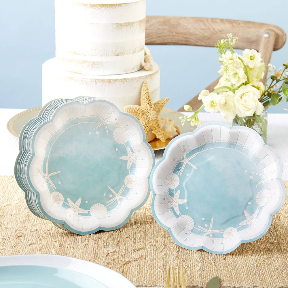 Beach Party 7 in. Premium Paper Plates (Set of 16)