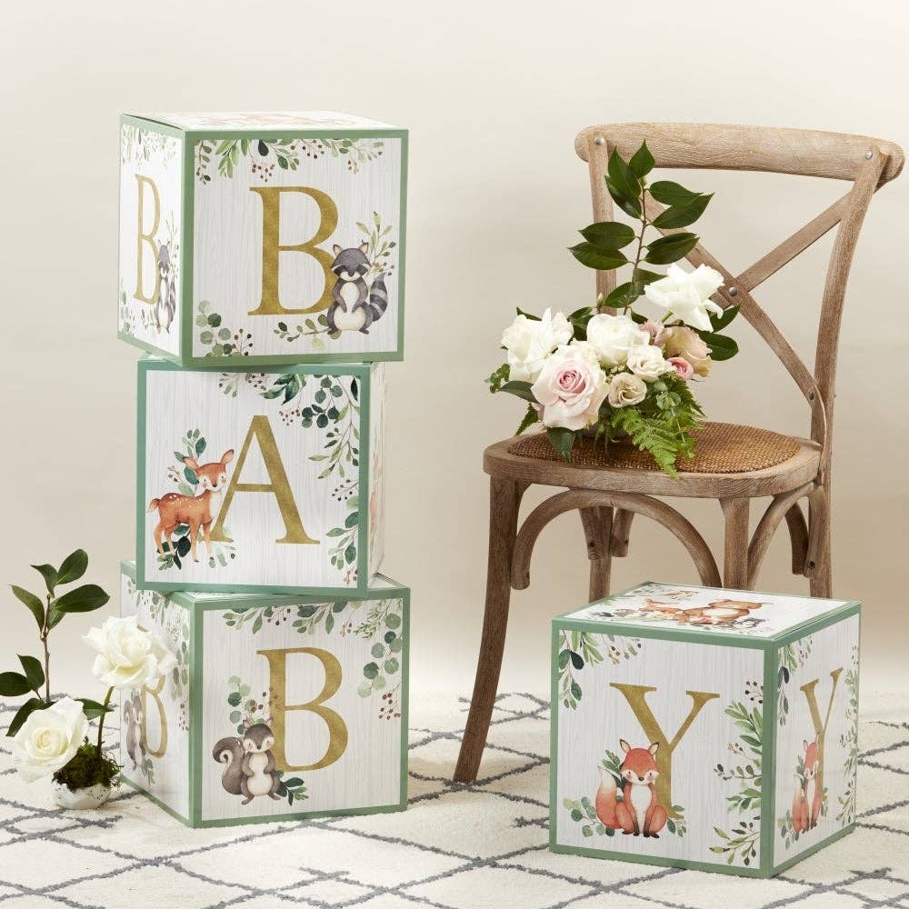 Woodland Baby Block Box (Set of 4)