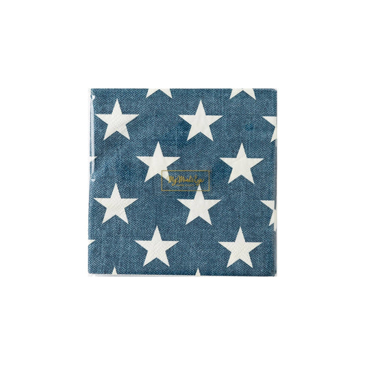 Blue Star Cocktail Napkin