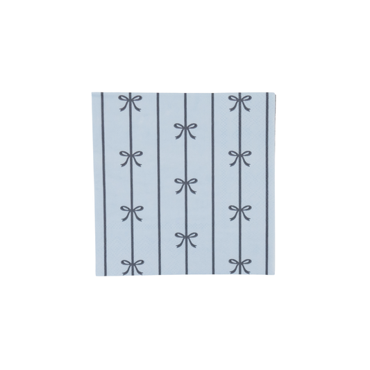 Sky Blue Signature Bow Small Napkins