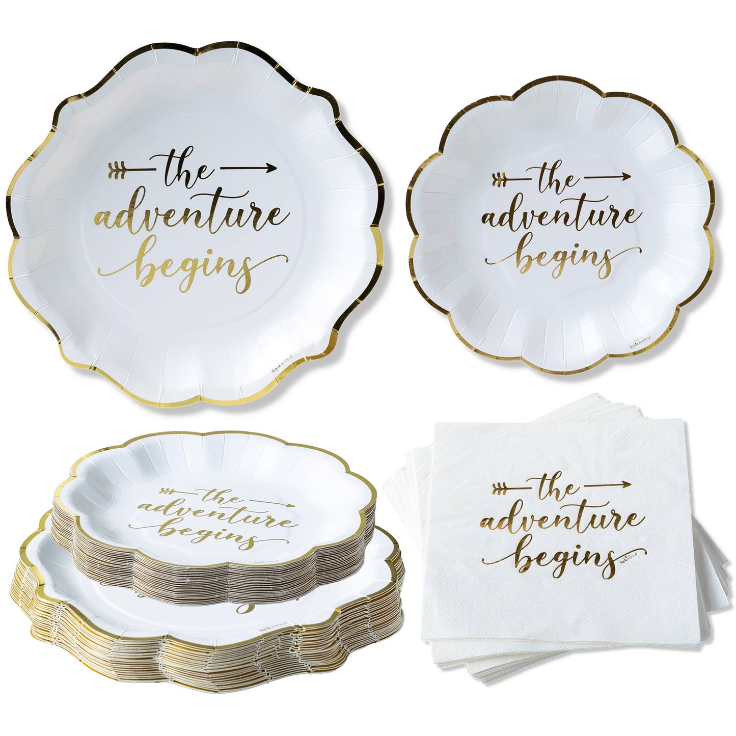 The Adventure Begins 72 Piece Party Tableware Set (24 Guests