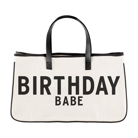 Large Birthday Babe Canvas Tote