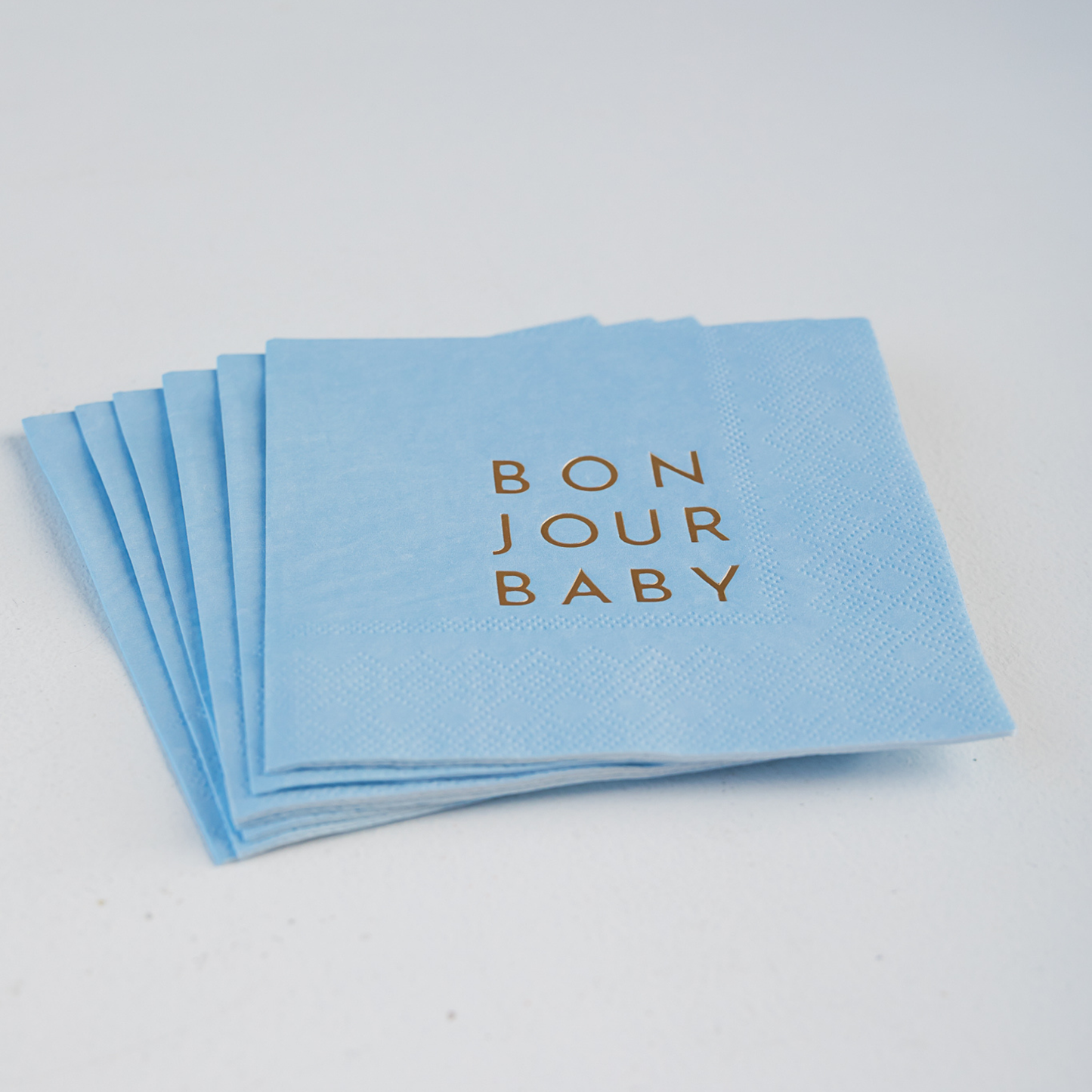 Bonjour Baby Sky Blue Cocktail Napkins