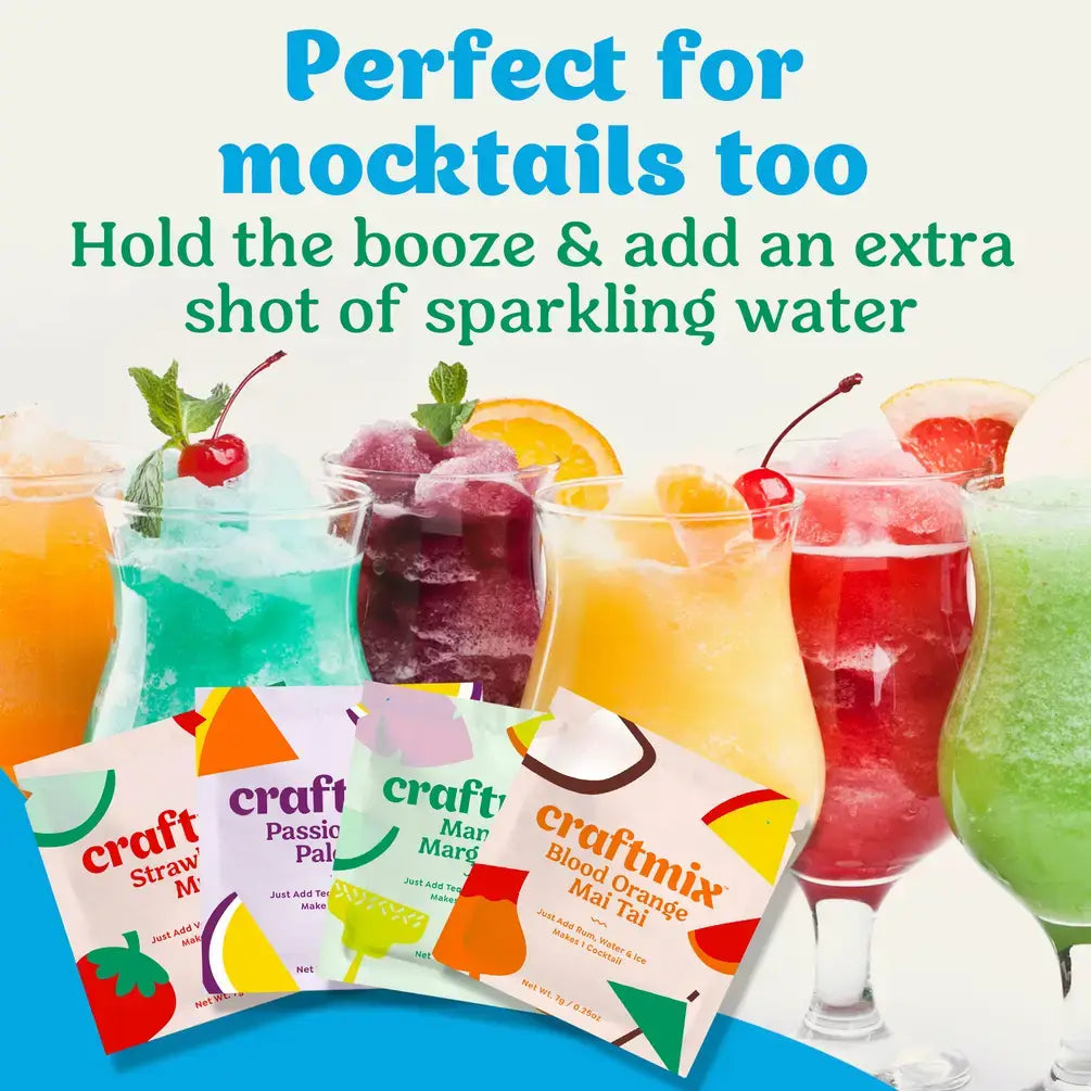 Mango Margarita, Strawberry Mule & Mint Mojito Cocktail Mixers - 6 Pack
