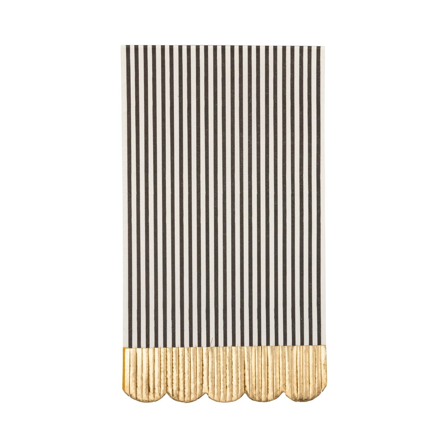 Black & Cream Striped Dinner Napkins