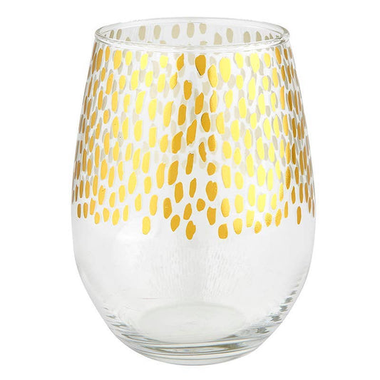 Gold Foil Stemless Glass