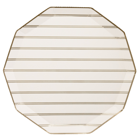 Gold Signature Stripe Dinner Plates