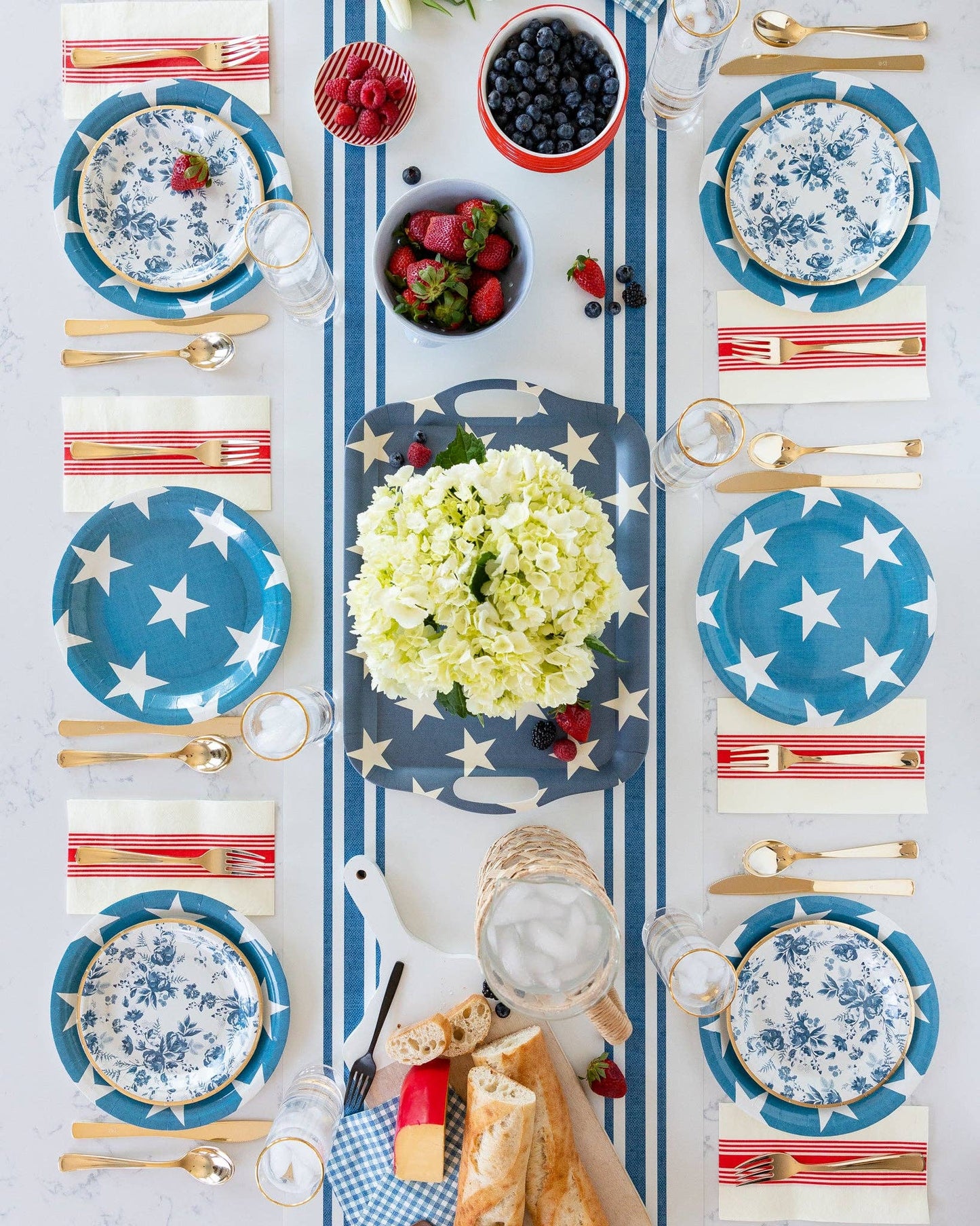 Hamptons Navy Star Paper Plates