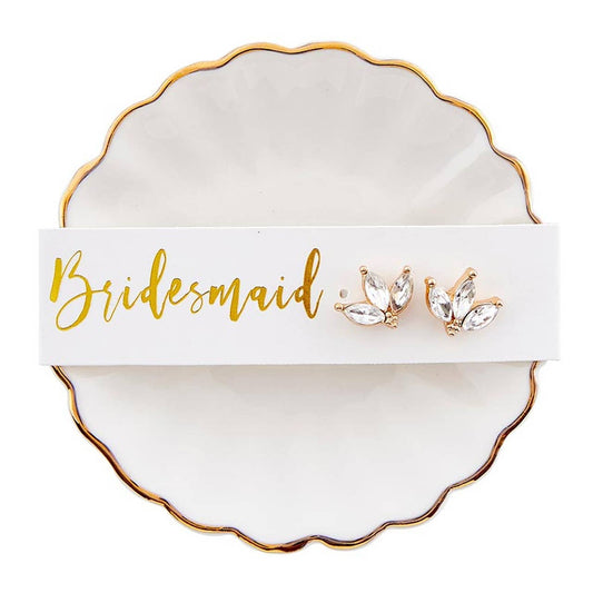 Earrings + Trinket Dish Set - Bridesmaid