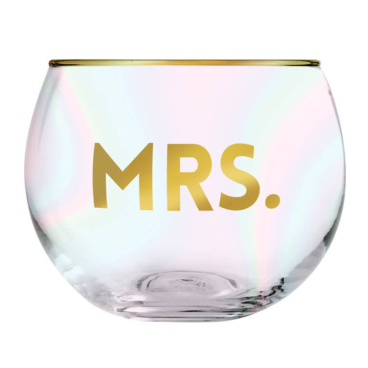"Mrs." Roly Poly Wine Glass