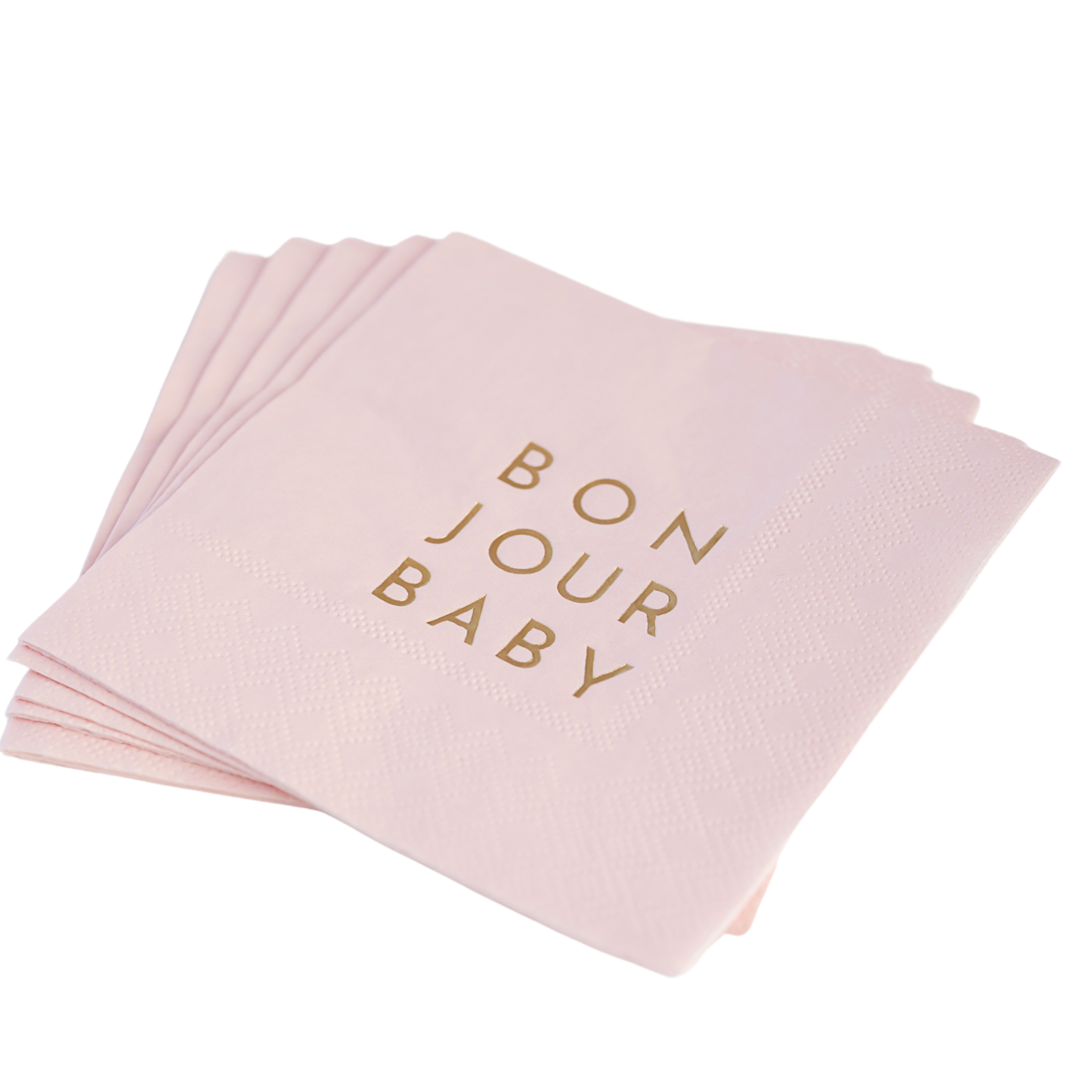 Bonjour Baby Petal Pink Cocktail Napkins