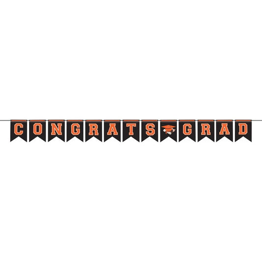 Orange & Black Graduation Banner