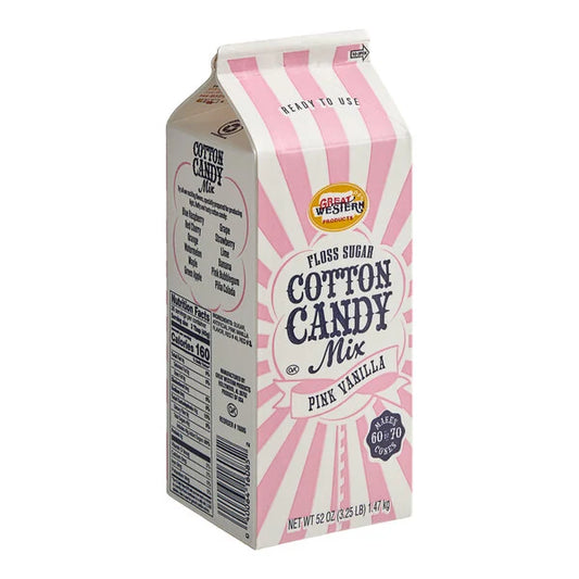 Cotton Candy Sugar Floss & White Cones (1/2 Gallon - Up to 50 Servings)