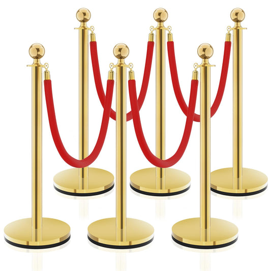 Stanchion Posts with Red Velvet Ropes - Rental